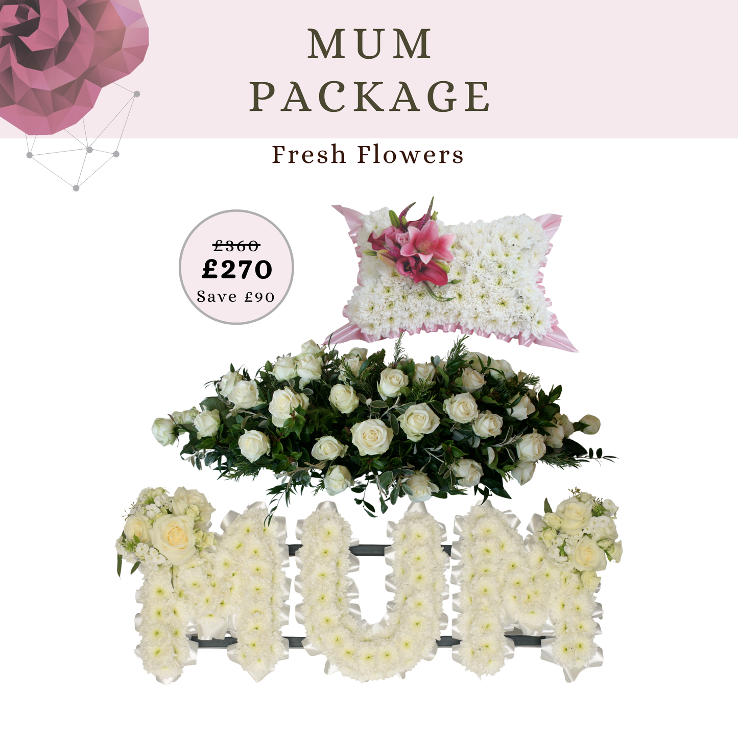 Mum Funeral Flowers Package