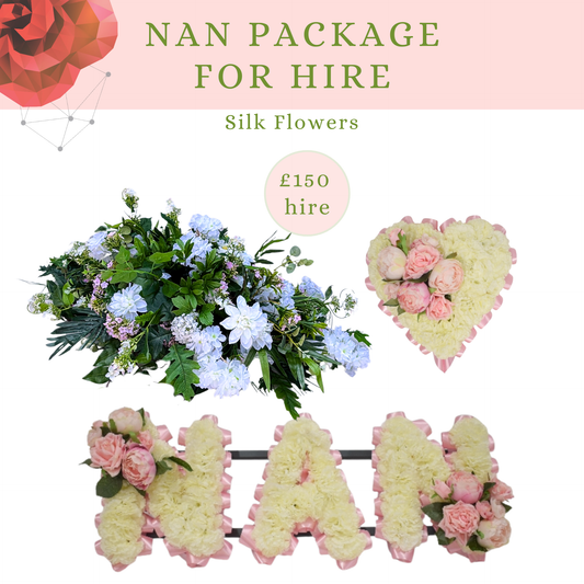 Silk Nan Funeral Flowers Package for hire