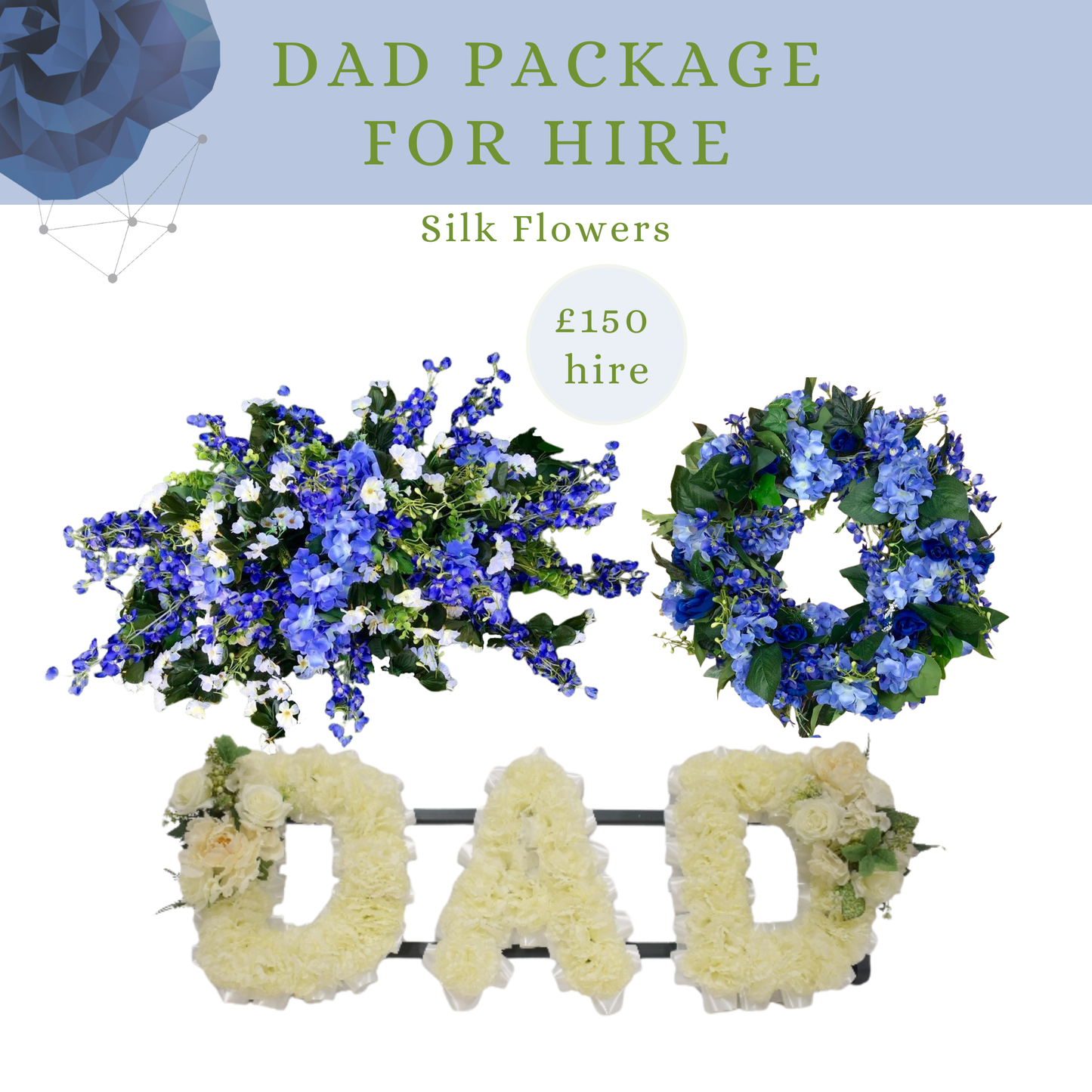 Silk Dad Funeral Flowers Package for hire