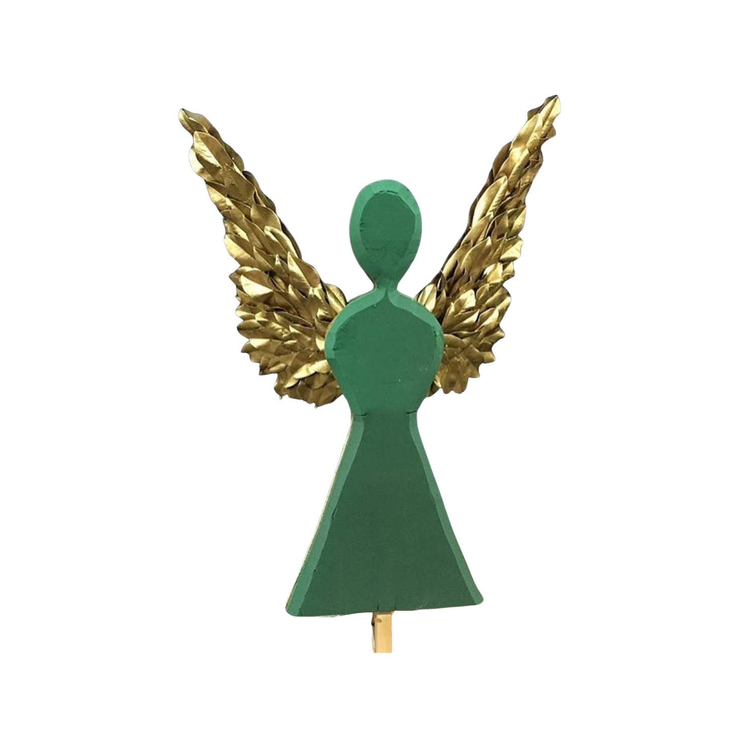 3d angel with gold leaved wings