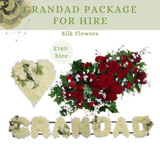 Silk Grandad Funeral Flowers Package for hire
