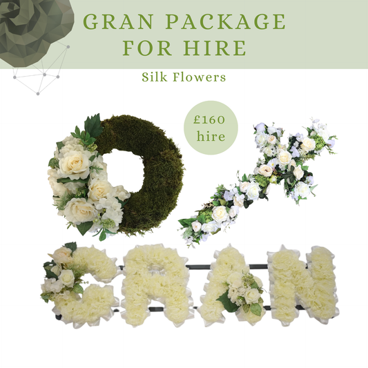 Silk Gran Funeral Flowers Package for hire