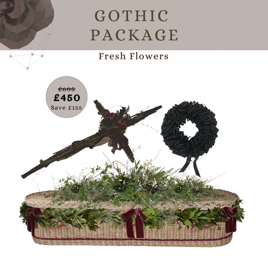 Gothic Funeral Flowers Package