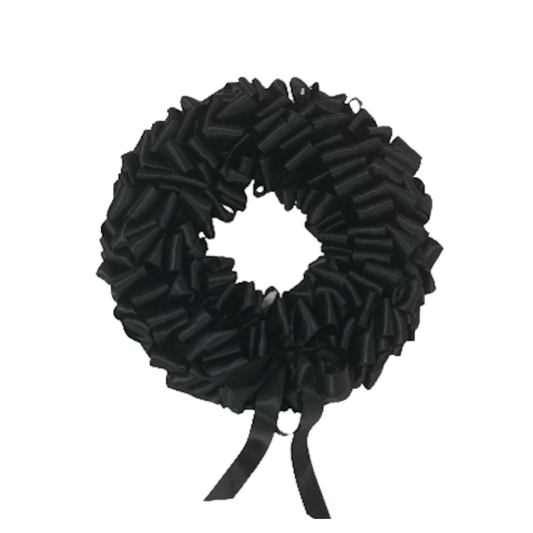 Ribbon mourning wreath