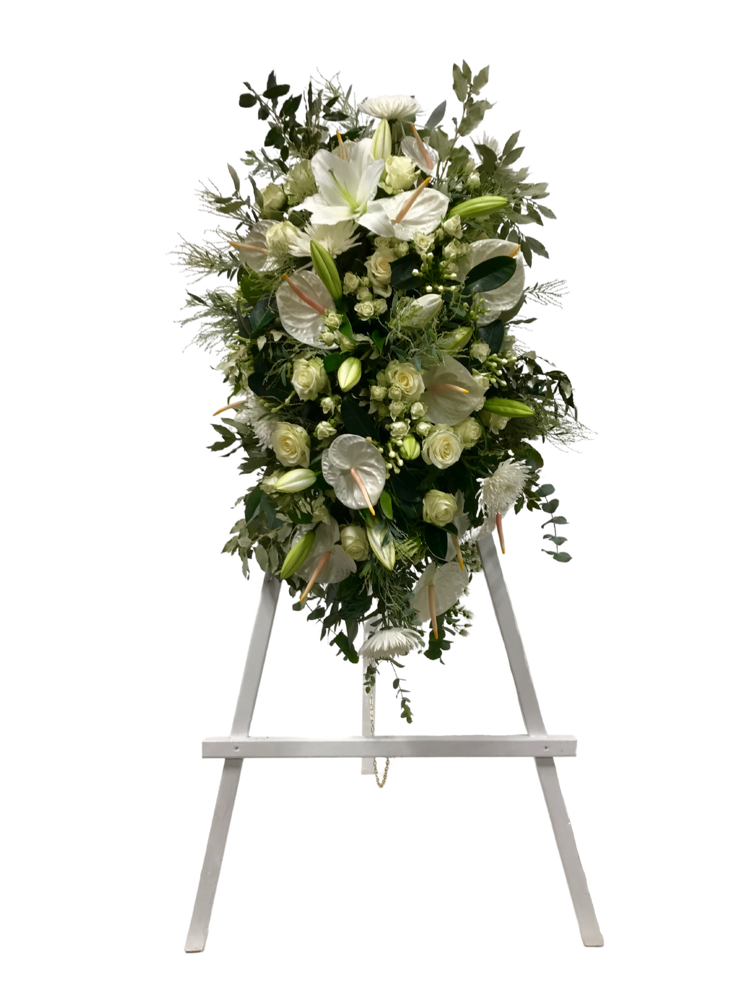 Wandering cloud spray on easel