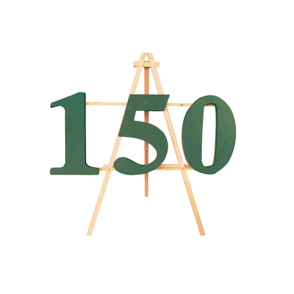 Foam numbers on easel