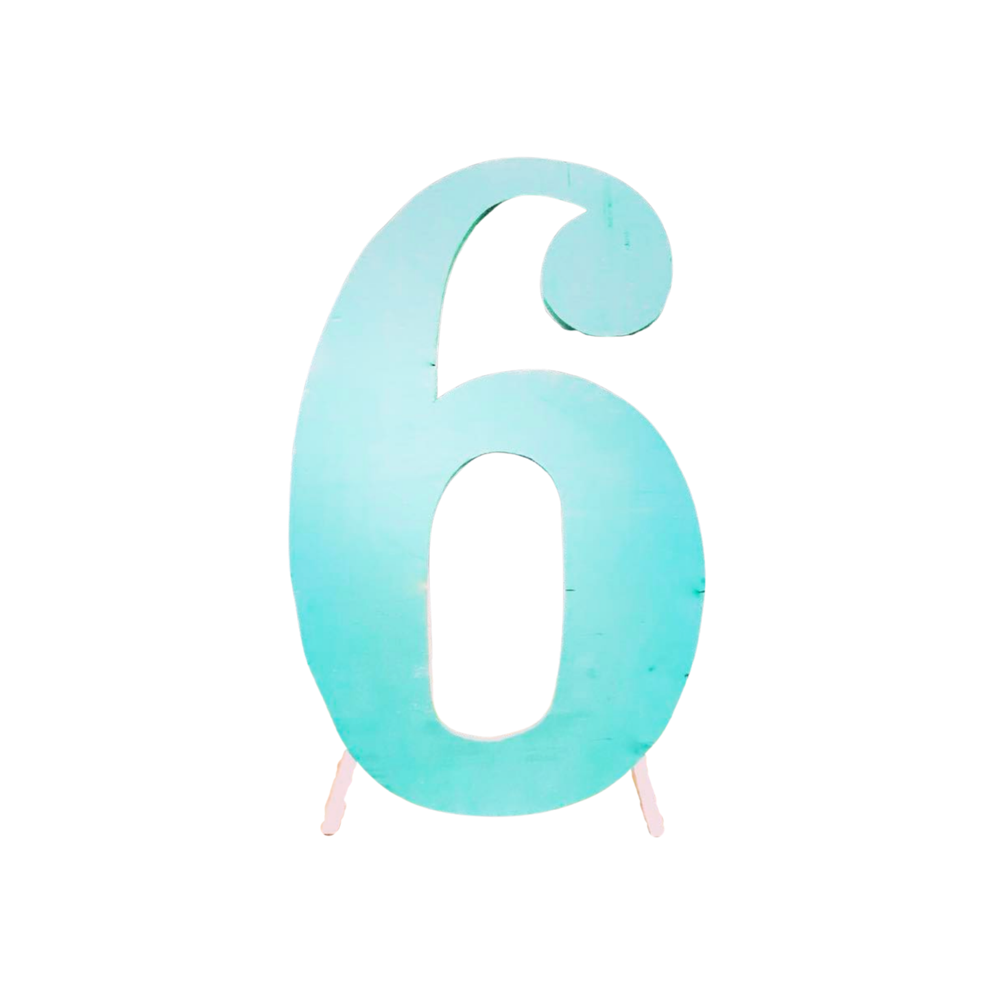 Foam numbers on easel