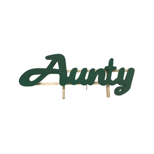 Calligraphy words on wooden stands