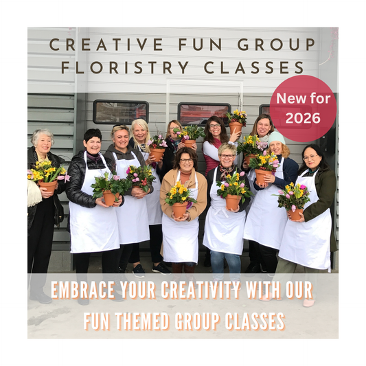Fun themed group floristry class