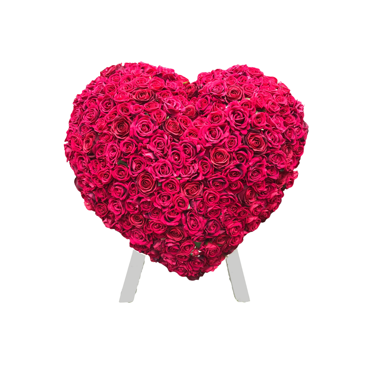 Silk rose heart
