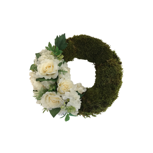 Silk moss wreath